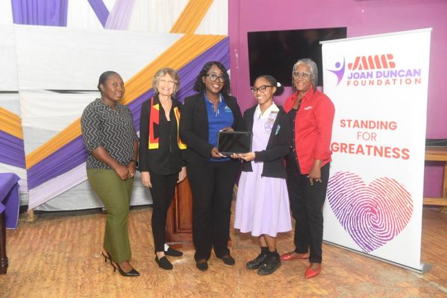 (From left) Tameka McNish Miller, guidance counsellor, Irwin High School; Elizabeth Terry, Founder/CEO, Limitless Transformation Coaching & Training Services Ltd; Catherina Patterson, regional training manager, e-Learning Jamaica Company Ltd; Katherine Gar