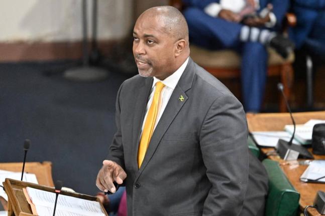 Opposition Spokesman on Finance Julian Robinson making his contribution to the 2026-2027 Budget Debate in the House of Representatives on March 12, 2026. 