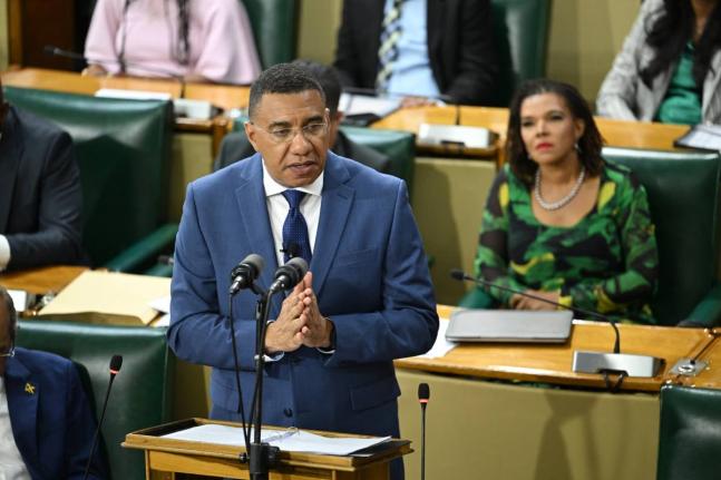 Prime Minister, Dr Andrew Holness, makes his contribution to the 2026/27 Budget Debate in the House of Representatives on March 19.