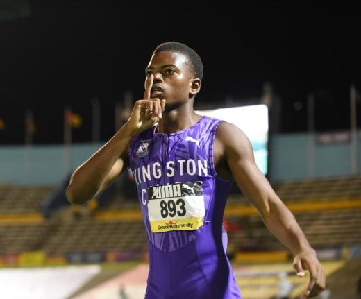 Jason Pitter of Kingston College smashed the boys’ Class Two 400m record with a 45.76-second run, moving into third on Jamaica’s U18 all-time list behind Christopher Taylor and Usain Bolt, at the ISSA/GraceKennedy Boys and Girls Athletics Championships