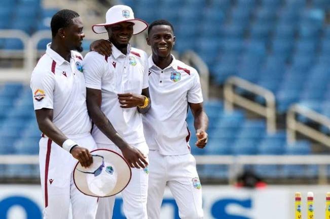 From left:  Jayden Seales, Alzarri Joseph and Shamar Joseph.
