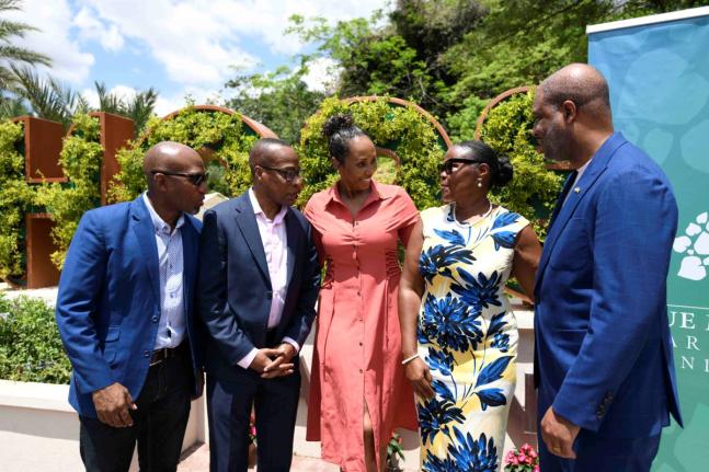 From left: Sheldon Seymour, board director at the Nature Preservation Foundation (NPF); Blane Stoddart, director, NPF; Sophia Harris, executive director at the Blue Mahoe Charitable Foundation; Carla Myrie, executive director at the NPF; and David Mullings