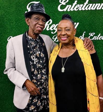 Foundation singer, Stranger Cole and Minister of Culture, Gender, Entertainment and Sport, Olivia Grange.