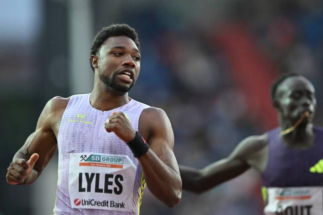 US Olympic champion sprinter Noah Lyles