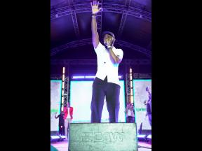 Credit: Contributed Gospel artiste Kevin Downswell performing his new single ‘Bless Me’ at the PAN 2025 competition on Sunday.