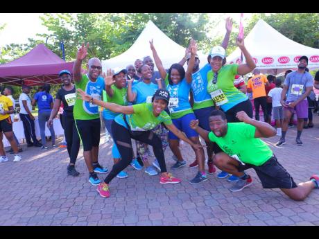 They may not be students anymore, but these Sagicor Group team members were enthusiastic to celebrate the start of summer with the 5K and to win points for the corporate challenge. 

