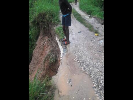 A breakaway along the Bamboo Ridge main road in Glengoffe, St Catherine.