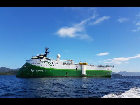 The ‘Polarcus Adira’, the ship used to carry out the 3D seismic survey in the Walton-Morant Basin in April and May of 2018, when Tullow Oil was owner of the exploration licence. 