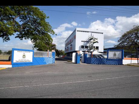 Credit: Nicholas Nunes/Photographer Marvin Johnson, principal of Tivoli Gardens High, fainted after getting word of a brawl between a student and teacher at the western Kingston school on Monday.