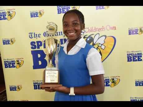Credit: Ian Allen/Photographer Dominique Balfor, the St Thomas parish champion in The Gleaner’s Children’s Own Spelling Bee competition.