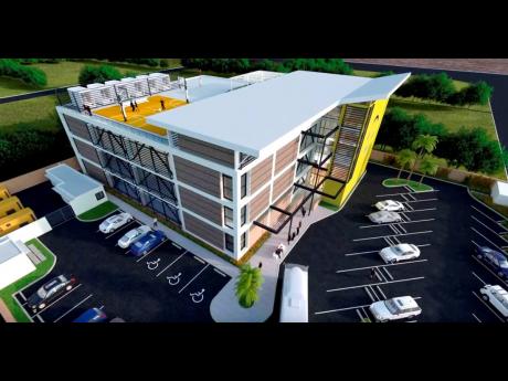 Architectural drawings showing building plans for a new BPO centre at Ferry, St Catherine.