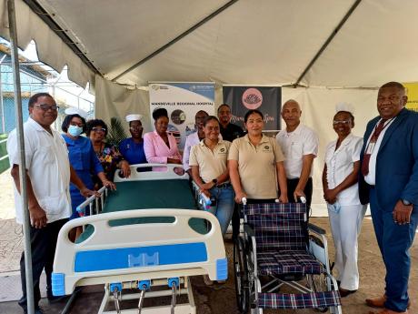 Credit: Tamara Bailey From left: Chief executive officer of the Mandeville Regional Hospital, Alwyn Miller, executive chef at the Mandeville Spa and Wellness resort, Sean Bellanfante, spa coordinator Giselle Grant, business consultant Annette Salmon, operations manager, Mandevi