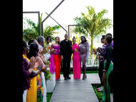 Credit: Contributed Fashion designer Donald Mirander received a standing ovation at the end of Rednarim’s return to runway showcase in March.