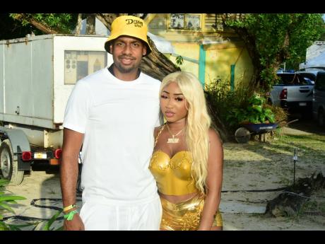 Kamal Bankay (left), chairman of Dream Entertainment Limited, paused for a quick photo with Stalk Ashley, following her performance at Mawnin’ After.