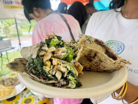 Garvey Greens and Chicken Wrap