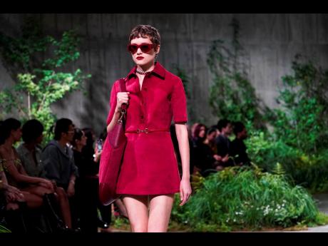 Look 4 gracing the runway of the Gucci Cruise 2025 fashion show in London on Monday.