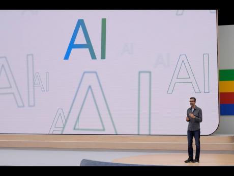 Alphabet CEO Sundar Pichai speaks at a Google I/O event in Mountain View, California, May 14, 2024. Bloopers – some funny, others disturbing – have been shared on social media since Google unleashed a makeover of its search page that frequently puts AI