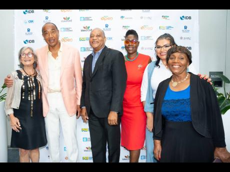 From left: Dr Thalia Lyn, founder and vice-chair, Island Grill; Michael Lee-Chin, NCB Financial Group chairman; Garfield Daley, founder and chairman, Entrepreneurial Partners (EP); Simone Walker, lead event organiser & CEO, Brand Howhz; Jasmine Aslan, CEO,