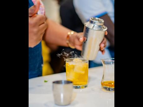The Johnnie Walker whisky berry cocktail.