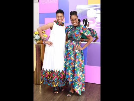 Credit: Contributed Ruthlyn Johnson (left), JPS customer service area manager, East, and Audrey Williams, JPS media and public relations manager, complement each other in bold, striking patterns.