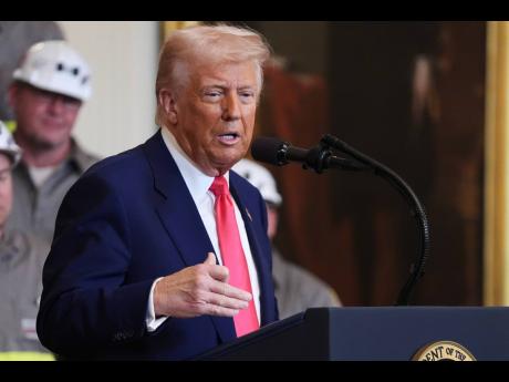 President Donald Trump speaks during an event on energy production in the East Room of the White House, Tuesday, April 8, 2025, in Washington. (AP Photo/Evan Vucci)