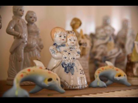 Figurines on display, starting as low as $200.