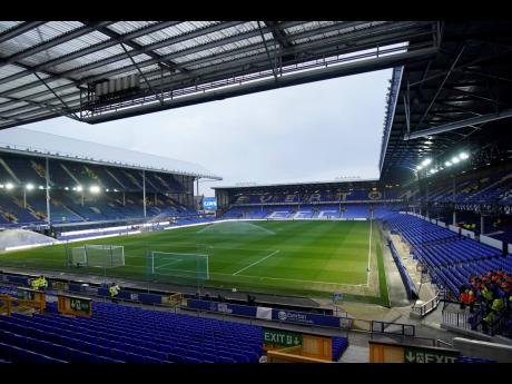 Credit: AP Goodison Park ahead of an English Premier League football match between Everton and Liverpool in February.