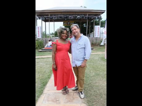 Dr Dana Morris Dixon, minister of education, skills, youth and information, poses with Jason Henzell, chairman of Jakes Hotel.