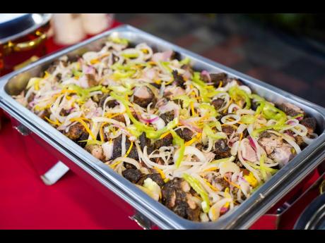 The pan pork on display at the event.