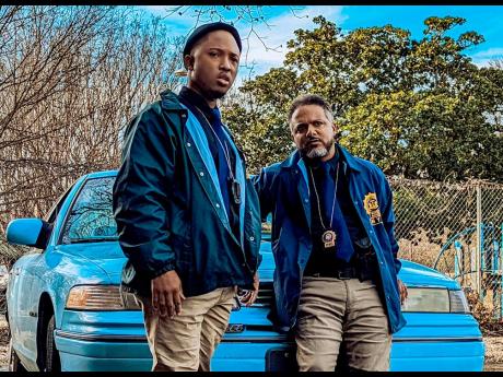 This Nick Whatley photo shows Shevrado Oliver (left) and Joe Herrera in a scene from the TV pilot, ‘From Yard’.
