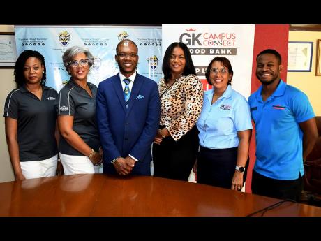 From left: Celia Alleyne Ebanks, programmes manager, JMMB Joan Duncan Foundation; Kim Mair, CEO, JMMB Joan Duncan Foundation; Dr Kevin Brown, president, Utech, Jamaica; Dr Garcia Green-McLennon, chief technical officer of special projects in the office of 
