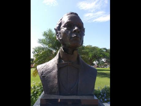 Basil Watson’s bronze bust of National Hero George William Gordon mounted in 2018 in Emancipation Park, St Andrew, Jamaica.