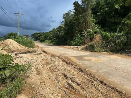 Credit: Photo by Mickaila Kington Retreat in Westmoreland, where debris often blocks the roadway after heavy rain.