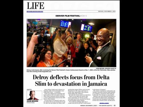 The 'Life' cover section of last Monday's 'Denver Gazette' spotlighted Lindo's thoughtful response when asked about his career bucket list.