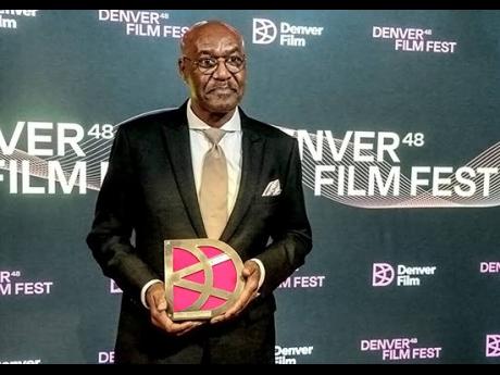 Actor Delroy Lindo accepts the Career Achievement Award at the Denver Film Festival on November 1.