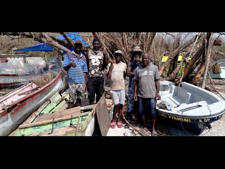 Credit: Photos by Paul H. Williams Fishermen at Border fishing village who are affected by the passage of Hurricane Melissa.