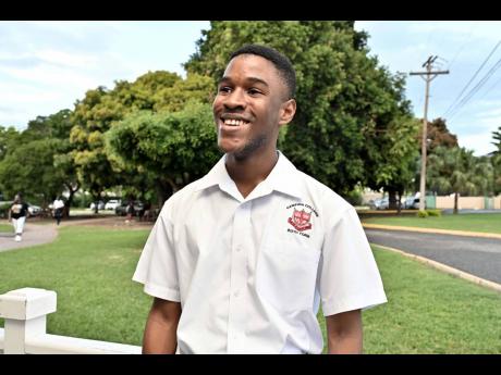 Credit: Rudolph Brown Seventeen-year-old Mijaun Talbot, the joint 2025 top Caribbean Secondary Education Certificate (CSEC) mathematics
performer in the
region.