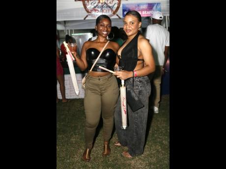 Credit: Nathaniel Stewart It’s a girls’ night out for friends and final-year medical students Nashoy Moulton (left) and Monique Watts.