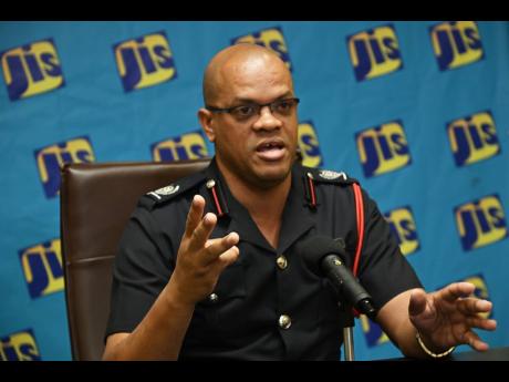Public Education Officer, Jamaica Fire Brigade (JFB), Superintendent Emeleo Ebanks, outlining a series of safety measures to be practised while decorating for the Christmas season, during a Jamaica Information Service (JIS) ‘Think Tank’ held on Decembe