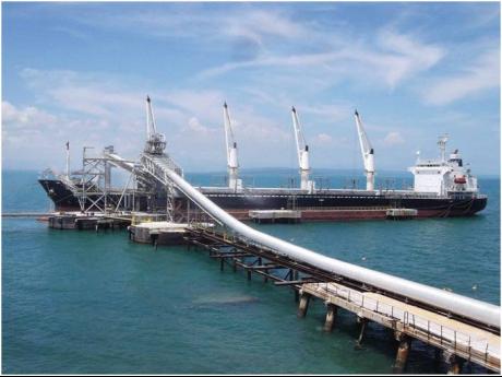 This file photo shows bulk loader vessel, Cetus Star, docked at JAMALCO’s Rocky Point Pier in Clarendon. 