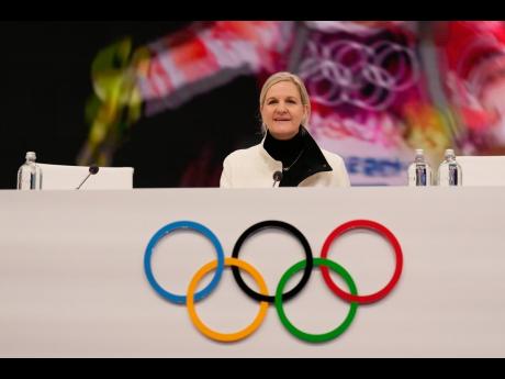International Olympic Committee President Kirsty Coventr attends the opening of the IOC Session ahead of the 2026 Winter Olympics in Milan, Italy yesterday.