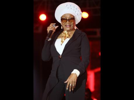 Reggae Queen Marcia Griffiths, seen here performing at the 2025 Coveside Concert in St Ann, shows off her timeless vocal skills with ‘Grateful’ on the ‘Jam Again Riddim’ compilation album.